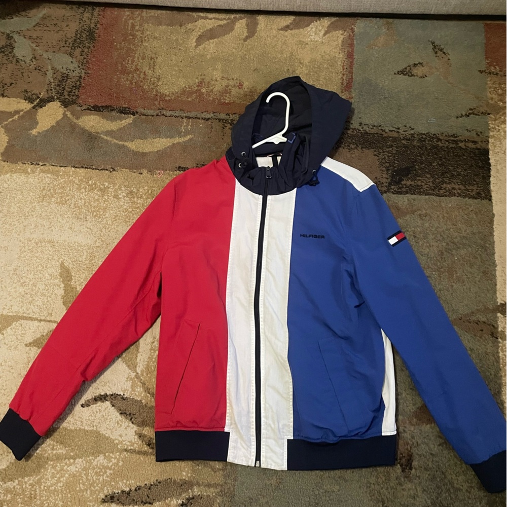 Tommy Hilfiger Red, White, and Blue Puffer Jacket